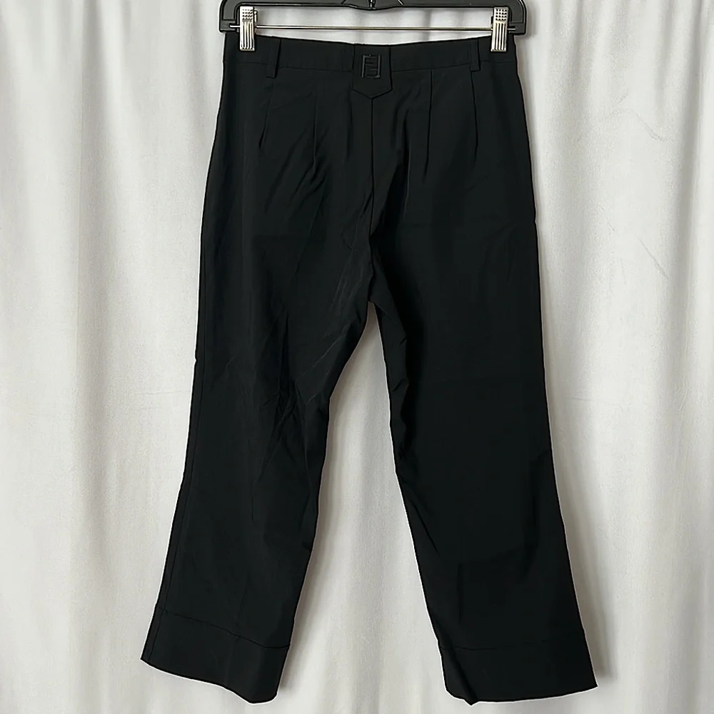 Fendi Authenticated Black Cotton Spandex Cropped Pants **Approx. Size 26**🔥🔥 - Picture 2 of 8